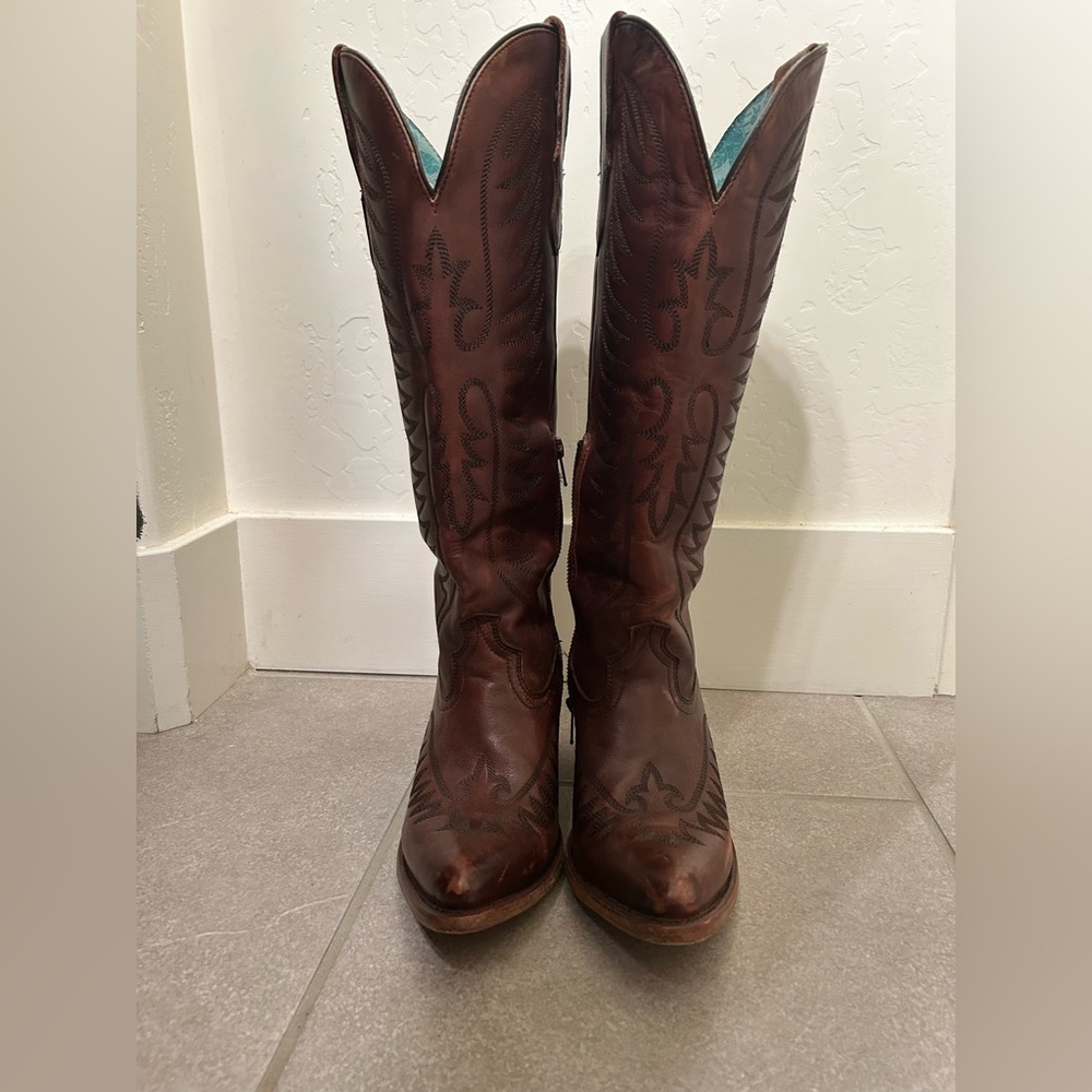 Corral Women's Cognac Embroidery Western Boots -